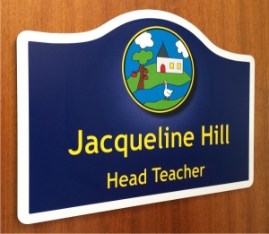 Wave Top Office and Classroom Door Signs